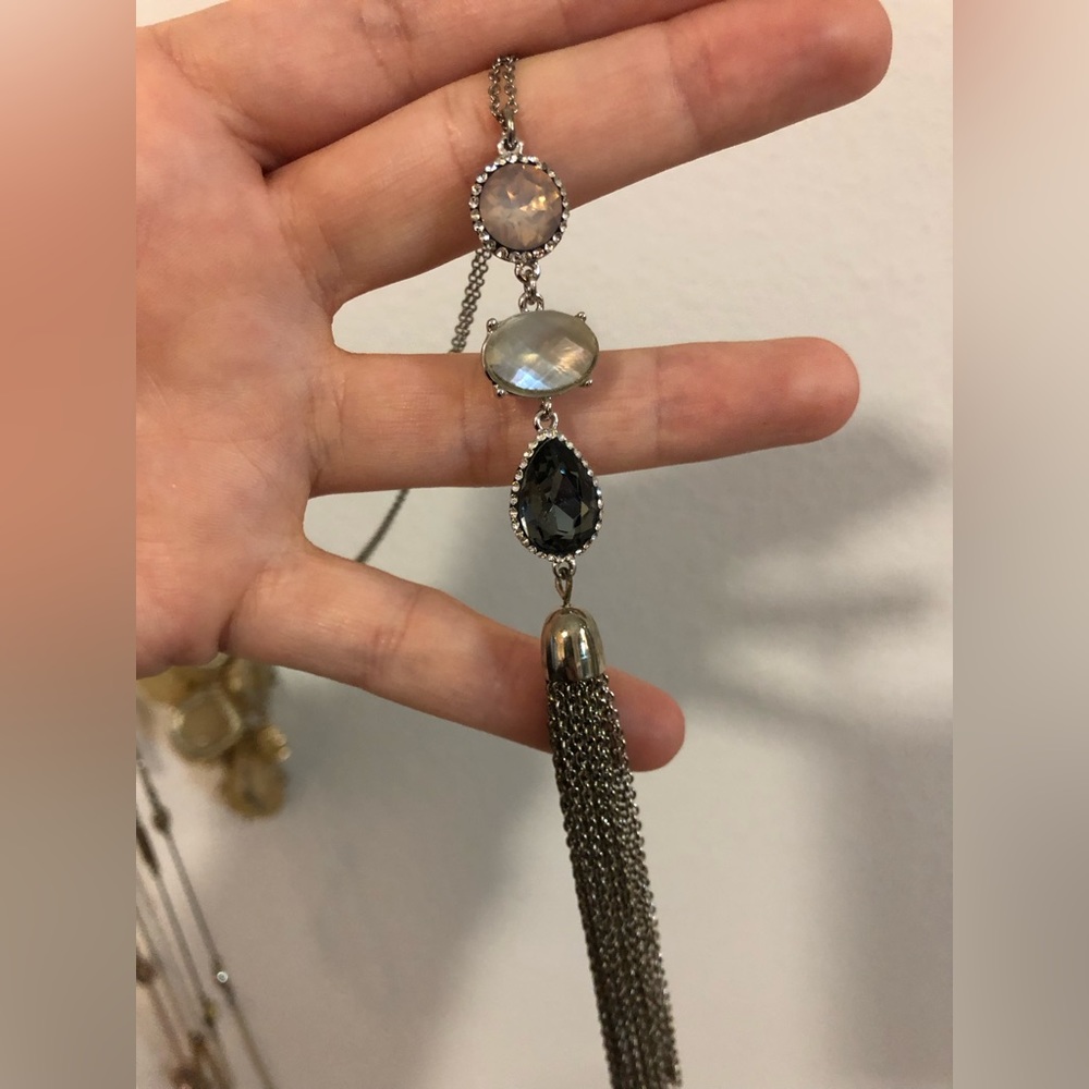 Long silver necklace, LOFT